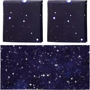2 Pack 4 x 2 Feet Magnetic Fluorescent Ceiling Light Covers Star Sky Pattern for Home Office Room Supplies