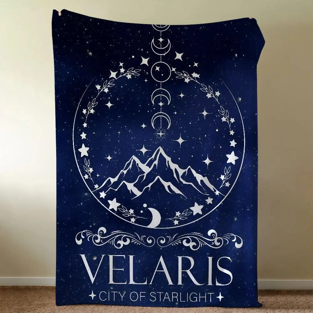 Starlight Velaris City Plush Flannel Blanket Ultra Soft Throw for Bedroom Reading Gift