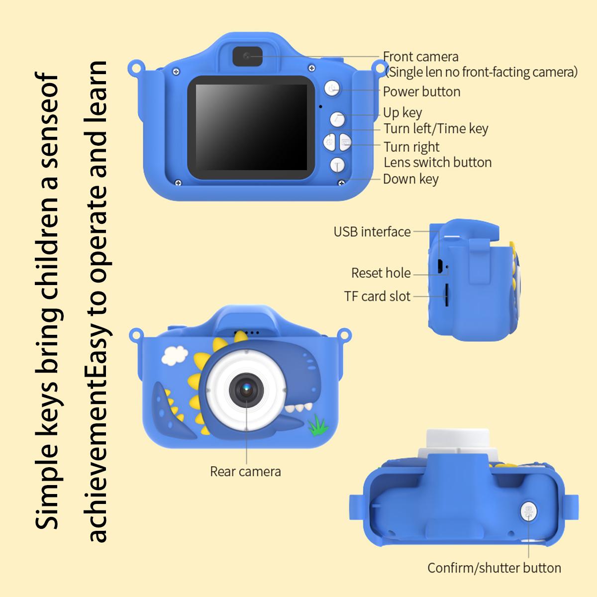 Camera Toy, USB Rechargeable 48MP 1080P Camera Toy with 32G Memory Card & Card Reader, Educational Toy for Boys & Girls, Portable Camera, Digital Cam