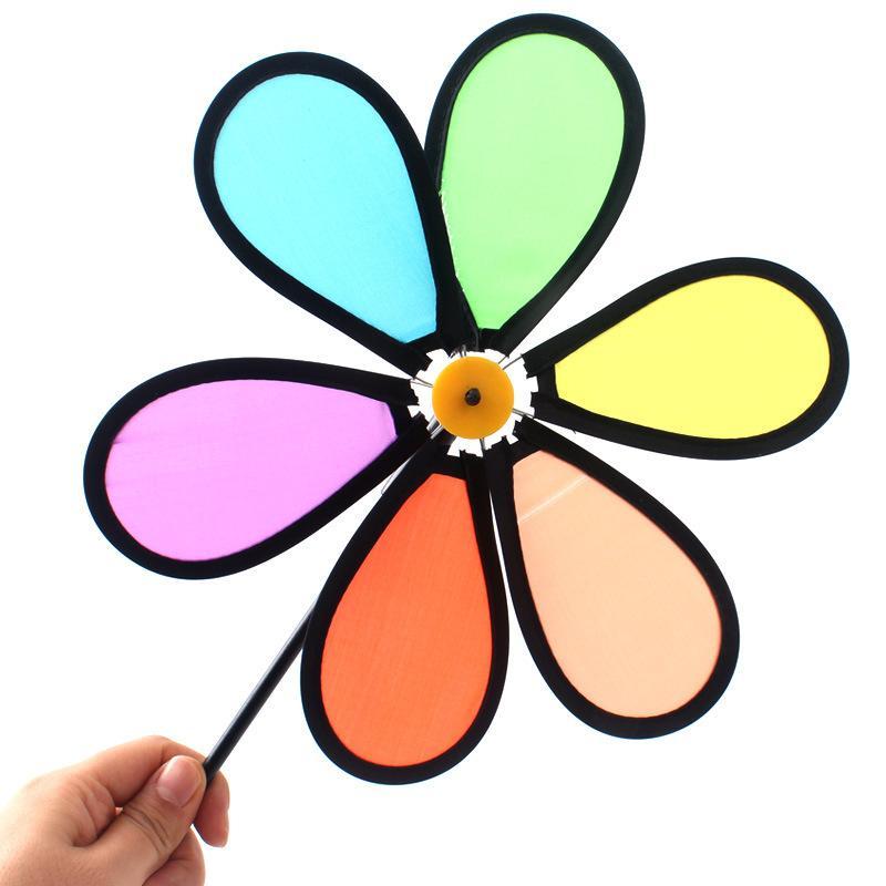 Outdoor Camping Flower Windmill, Dynamic Colorful Windmill, Outdoor Windmill Accessories for Courtyard Kindergarten Decoration