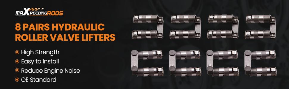 Hydraulic Roller Lifters 16pcs Compatible for Chevy SBC compatible for V8 350 265-400 283 327 302 Hydraulic Roller Lifters 16pcs Compatible for Chevy SBC compatible for V8 350 265-400 283 327 302