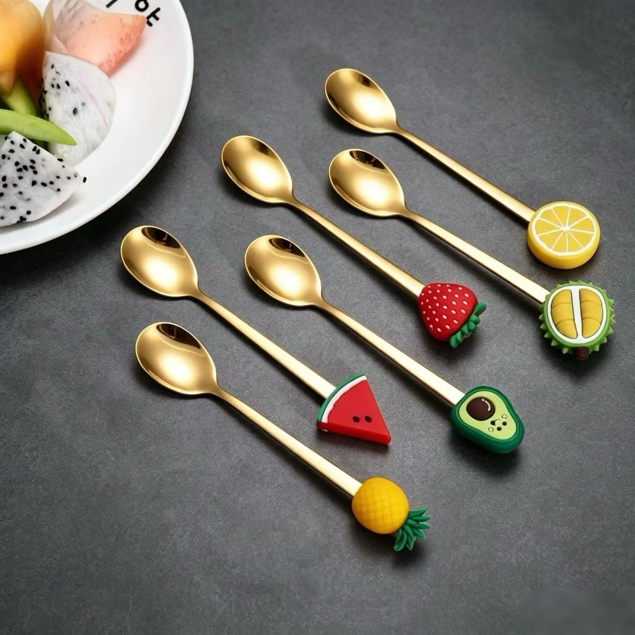 6pcs Stainless Steel Creative Coffee Spoon, Yogurt Spoon, Bird Nest Honey Dessert Spoon, Coffee Stirrer, Kitchen Utensils