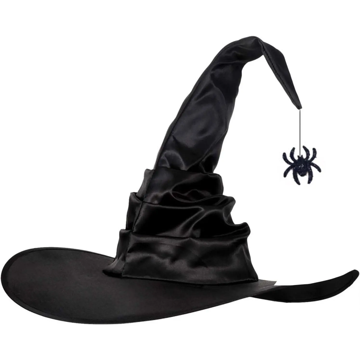 Halloween  Hat with Handcrafted Pleating and Glittery Pendant