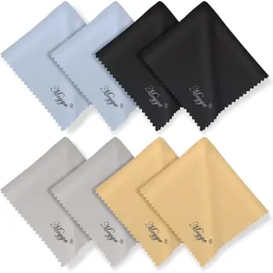 8 count Microfiber Cleaning Cloth for Glasses (6"x7"),  Eyeglass Cleaning Cloth, Lens Wipes Cloth for Electronics, Glasses, TV Screen, Cell Phone and Laptop, Cleaning the Screens Works Well