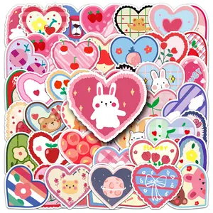 50pcs Love Heart Stickers,heart shaped stickers,Vinyl Waterproof Decal for Laptop Water Bottle Phone Car Window Bike Motorcycle Stakeboard Scrapbook Hearts Sticker Gifts