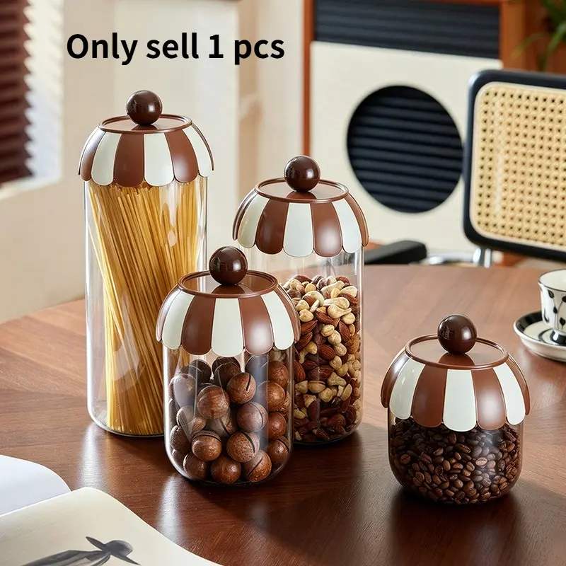 Kitchen Grain Jar Storage Container, Food Pest-Proof Moisture-Sealed Lid, Space-Saving Kitchen Accessory for Grains, Snacks, Spices
