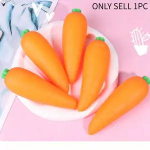 Squishy Carrot Stress Relief Toy for Teens & Adults, Squeeze Stretch Twist, Ideal for Sensory Play & On-The-Go Fun, Unboxing Toy