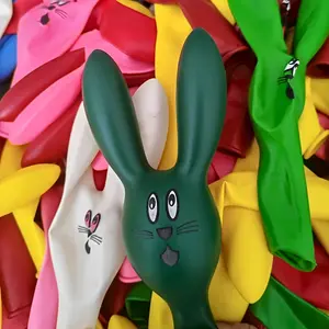 [Cute Bunny Balloons] 10pcs Cute Bunny Head Balloons - Mixed Color Latex, Perfect for Easter Celebrations and Festive Decorations with Long Ears Design, Decorative Balloons | Vibrant Balloons | Colorful Assortment, Birthday Balloons, Easter