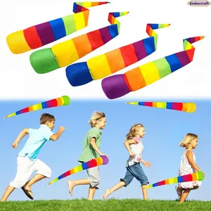 Rainbow Tail Flying Ball Toy, Outdoor Toss & Catch Game for Kids, Fun Backyard Sports Toy for Beach Trips, Camping, Playground Activities, Family Games & Birthday Gifts for Boys and Girls