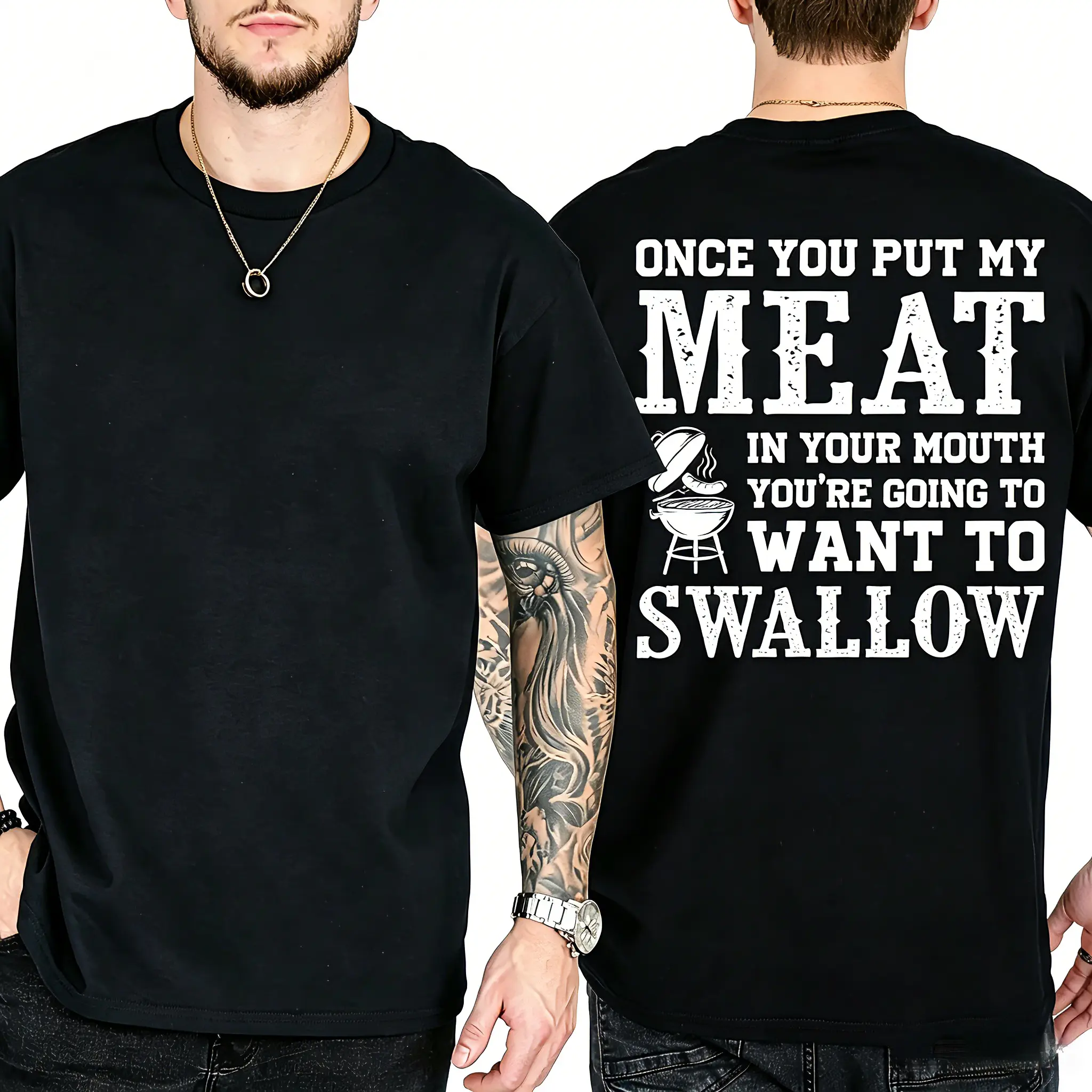 Funny BBQ Meat Lover T-Shirt  Grill Master Graphic Tee