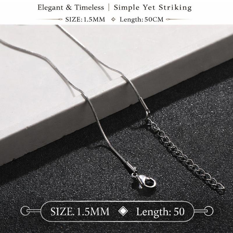 Elegant Silver Color Snake Chain Necklace, Timeless Style for Every Occasion, Perfect Accessory for All Events, Chic Jewelry Piece
