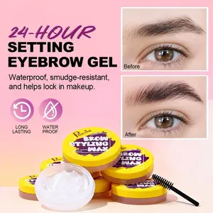 Brow Gel Soap Set with Brush, Long-Lasting Freshness, Non-Greasy, Transparent, Sculpted Brow Shape, Natural Look, Easy Application