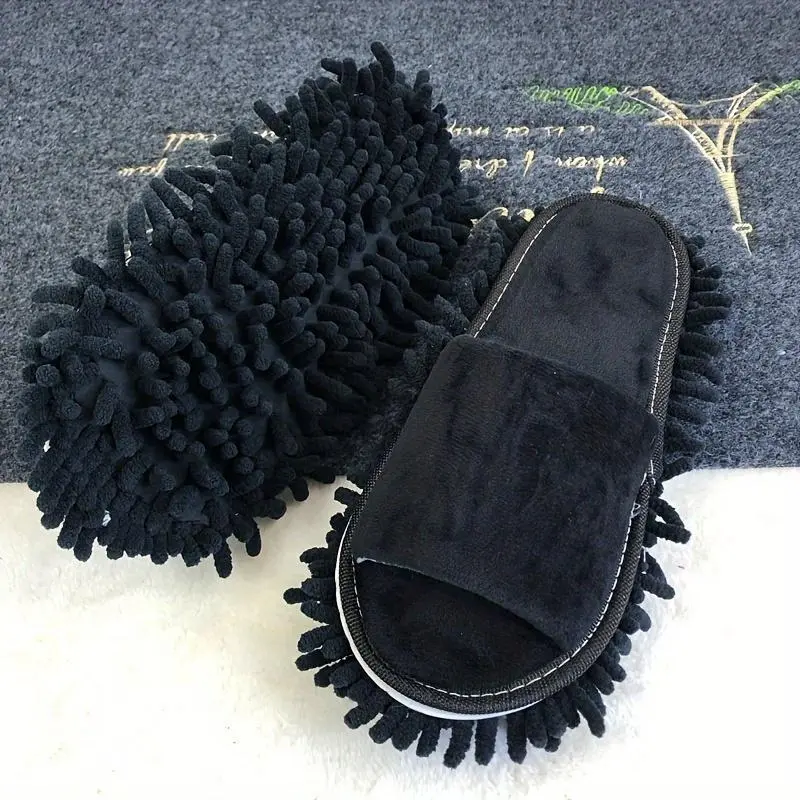 1 Pair Detachable Lazy Mop Slippers | Polyester, Oblong Shape, Space Theme, Suitable for Living Room, Bedroom, Outdoor, Bathroom, Toilet