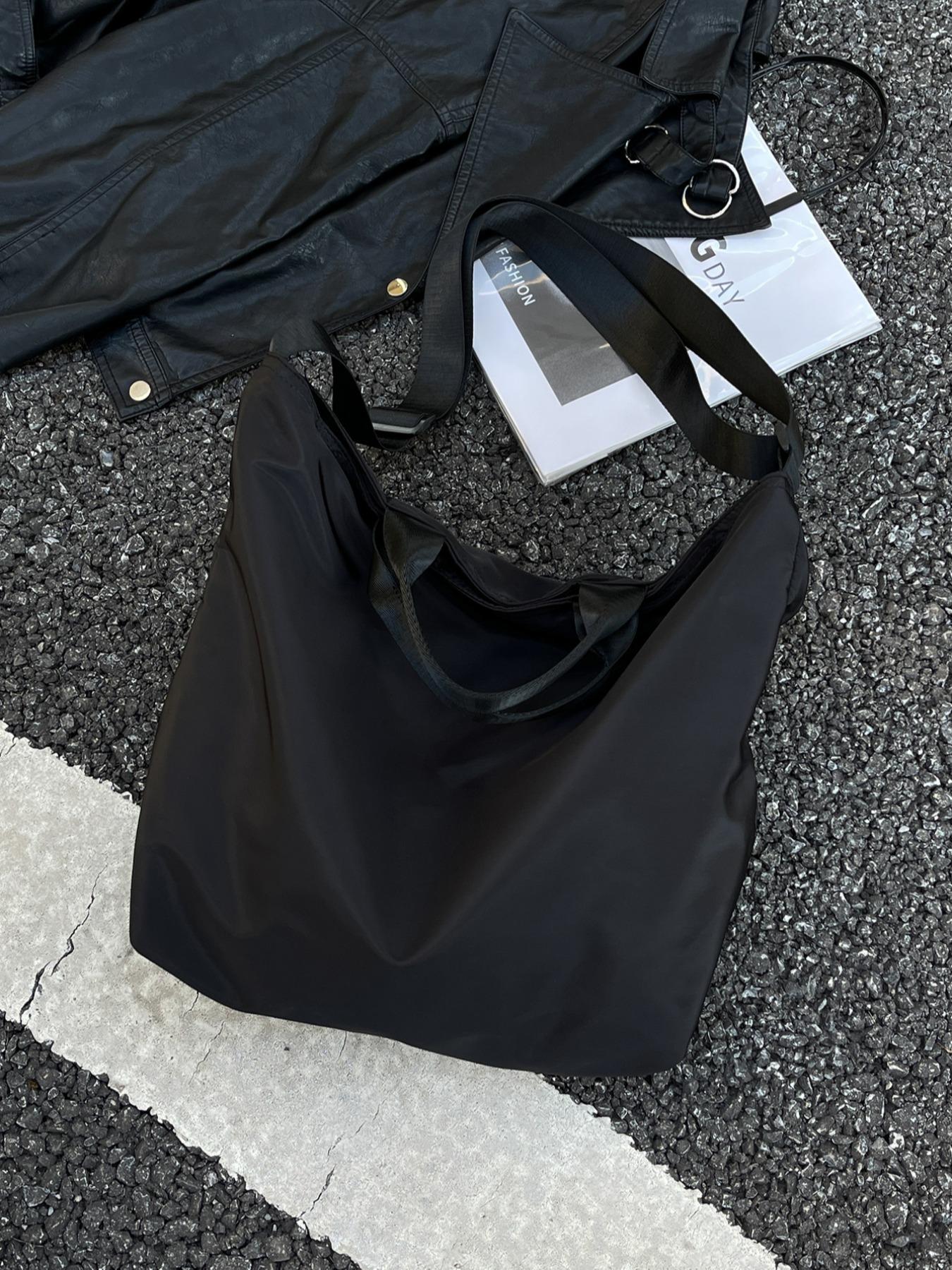 Men's Large Capacity Zipper Closure Casual Fashion Tote Bag, Versatile Travel Luggage Bag Suitable for Daily Use & Holidays