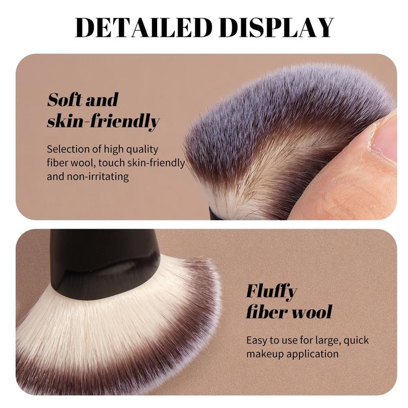 MAANGE 7pcs Makeup Brush Set, Face Makeup Brushes, Flat Foundation Brush, Loose Powder Brush, Blush Brush, Concealer Brush, Contour Brush, Eyeshadow, Detail Brush, Makeup Brushes for Application, Professionals and Beginners