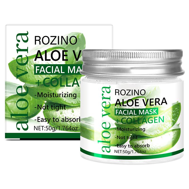 ROZINO Aloe Vera & Collagen Facial Mask 100ml - Deep Hydrating Overnight  Hydrogel for Pore Minimization & Elasticity Improvement - Moisturizer for  Skin Repair - TikTok Shop