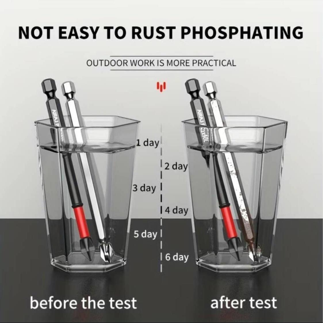 Magnetic Phillips Screwdriver Set, High Hardness Anti-Slip Heads, Replaceable Screwdriver Bits, Fits Electric & Manual Drills, Hardware Tools, Impact Drill Bits Kit with Tool Box