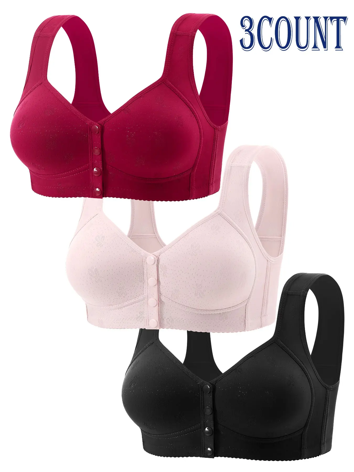 Women's Bra Set, Moisture-Wicking, Soft Comfort, Wide Strap Support, Ideal for Daily and Sports Use, Focus on Comfort