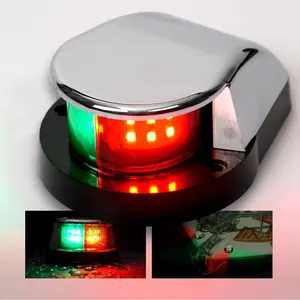 Boat Navigation Lights Bi-Color Bow Light for Pontoon, Skeeter, Power Boat and Skiff LED Marine Navigation Lamp Silver