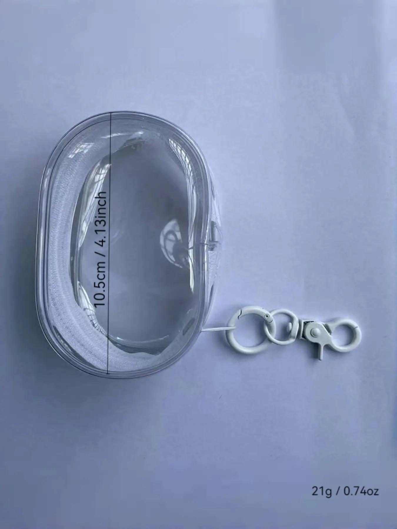 Clear Plastic Charger and Cord Organizer Mini Zipper Keychain, Portable Earbud and Cable Storage Case， Multifunctional Storage Bag for Travel, Daily Use