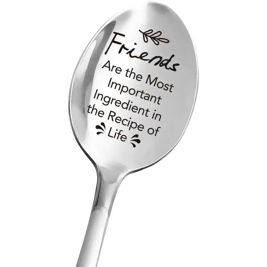 Funny Friendship Spoon Engraved Stainless Steel Men Him Her Best Friends - Coffee/Ice Cream/Dessert/Cereal Spoon Women Men - Perfect Birthday/Valentine/Bridal Shower/