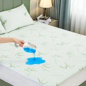 Mattress Protector Waterproof 15% Viscose from Bamboo Cooling Cover for Hot Sleepers 3D Air Fabric Breathable Noiseless Soft Bed Cover for 6-18" Deep Pocket Adults, Incontinence Twin