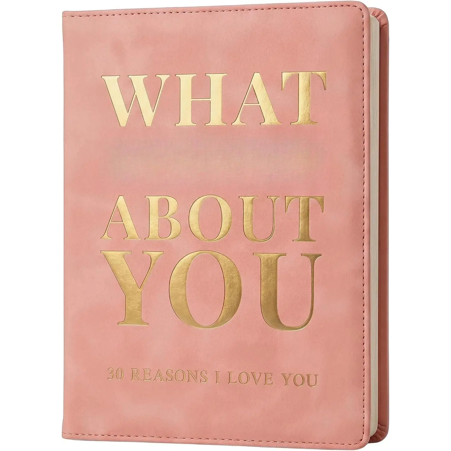 Leather Fill-In-The-Blank Journal, 30 Reasons What I Love About You Book, Romantic Gift for Couples, Office Stationery Notebook, Couple