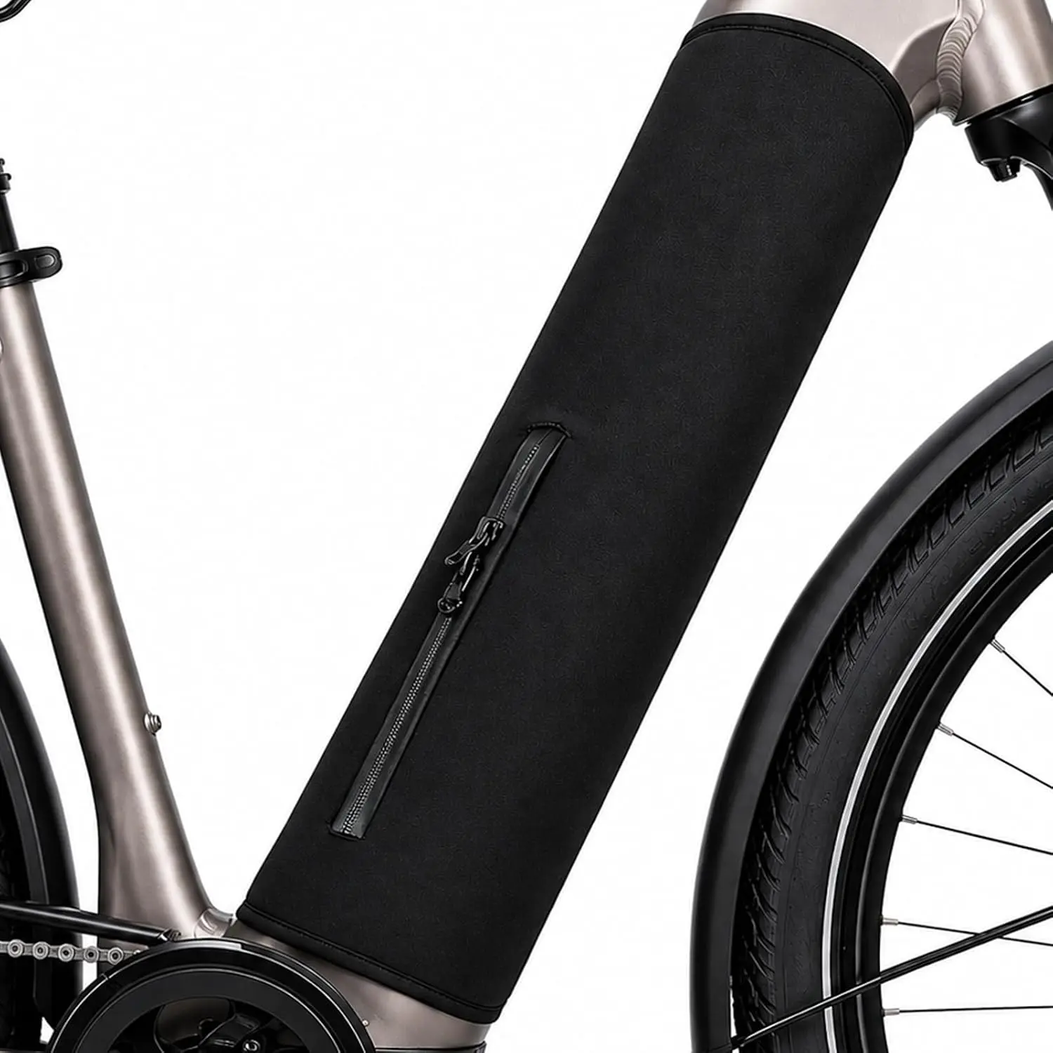 Ebike  Cover, Insulated Neoprene Sleeve with  Zipper | With  Zipper & Bottle Cage Opening, Protects frame and , fits  integrated ebike