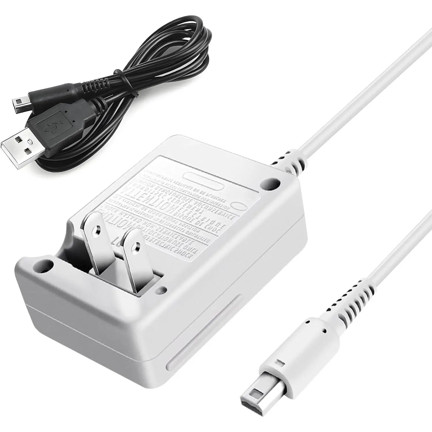 3DS Charger, 3DS Charger Compatible with 3DS XL, DSi XL,  3DS & 2DS- AC Wall Adapter,  100-240V  Power Cord for Handheld Console Accessories (Grey)
