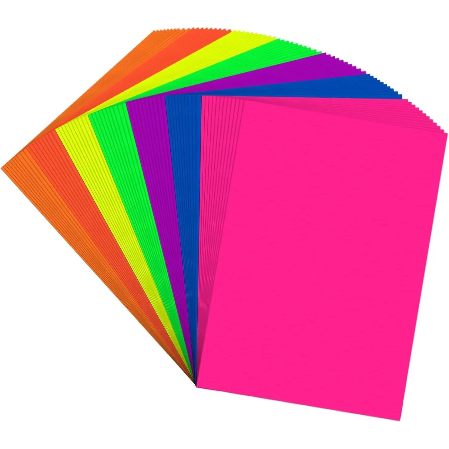 Neon Fluorescent Colored Copy Paper, 8.5x11in Letter Size, 20lb/80GSM, 140 Sheets, Multipurpose Printer Paper for Office & School Use, Paper Sheets