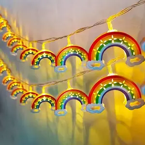 10 LED Rainbow String Lights for Kids Bedroom Battery Powered 5FT Children's Room Decoration Fairy Lights for Birthday Party Ornaments Holiday Garden Decor Autumn Winter Theme Fairy Lightsfidget toys
