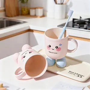 1pc Cute Big-Eyed Mouthwash Cup, Stylish Cartoon Toothbrushing Cup, Dormitory and Home Use Wash Cup to Cure Morning Grumpiness