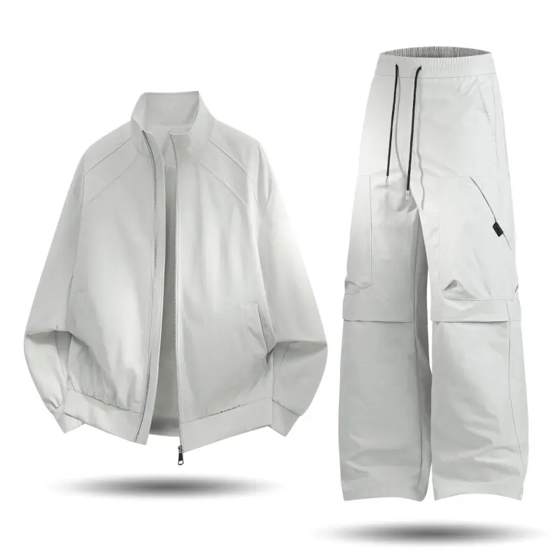 2026 New Unisex Couple Casual Tracksuit, loose breathable two-piece set including zip-up hoodie and sweatpants for spring and autumn. Crafted from lightweight breathable fabric to deliver comfortable all-day wear during transitional seasons. Relaxed