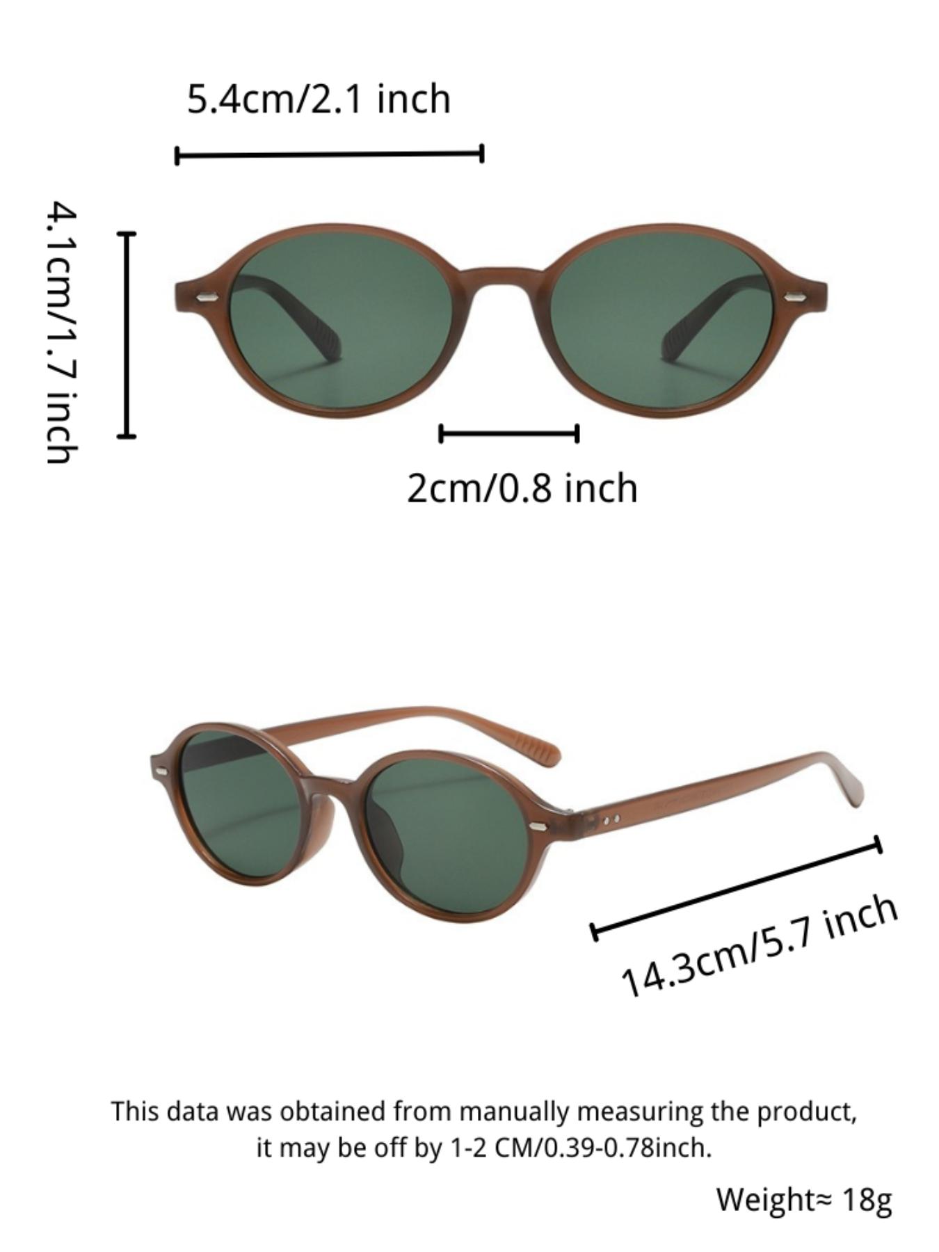 Vintage Rivet Decor Oval Frame Sunglasses, Trendy Casual Full Rim Sunglasses for Everyday Use, Fashion Accessories for Outdoor Activities