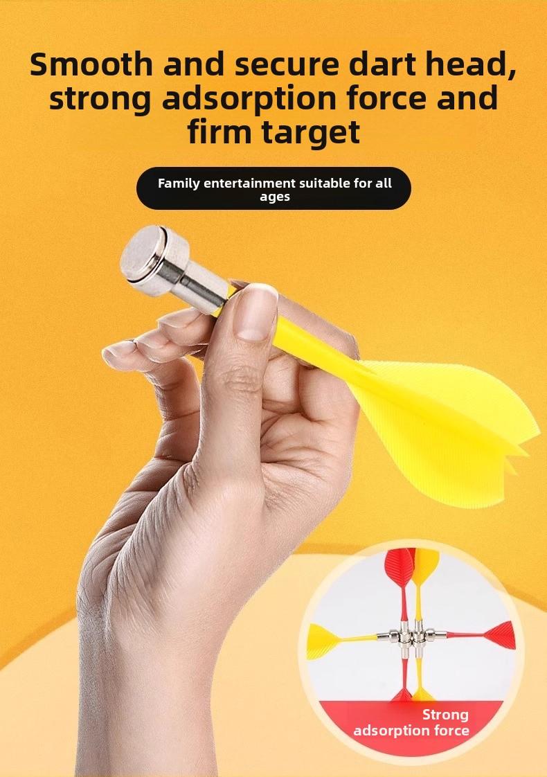 Dart board set - magnetic dart game, fitness & fun for adults & kids - safe dartboard with magnetic darts