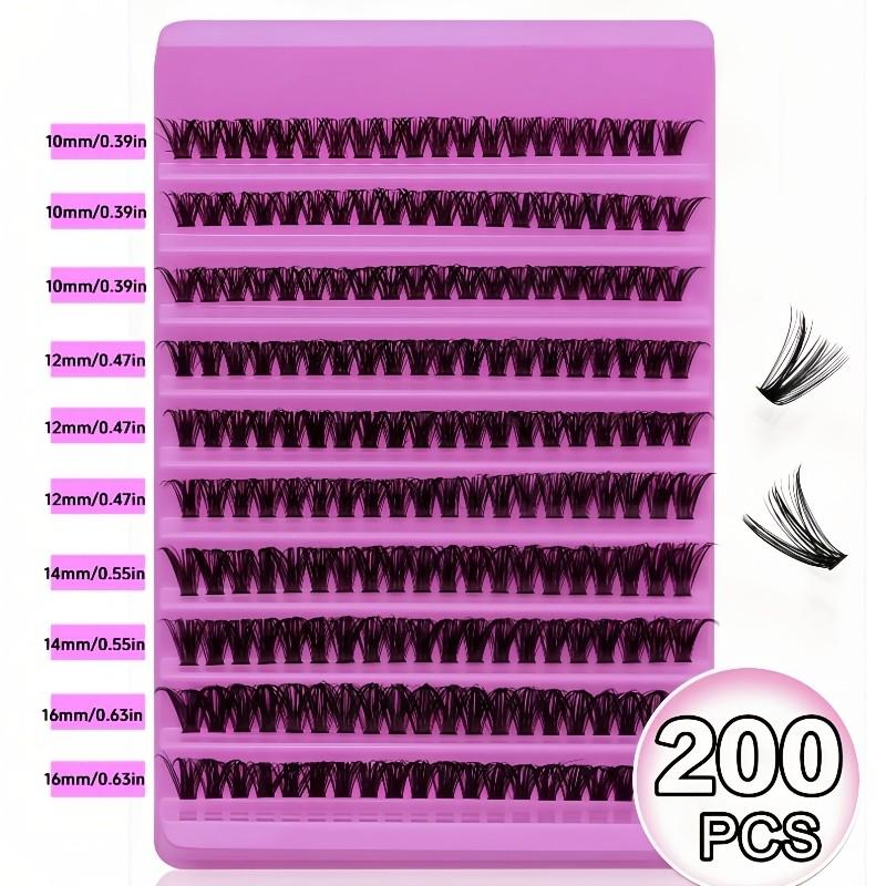 20D Russian Volume False Eyelashes, Soft & Natural Look, Reusable Design, Perfect for Beginners, Includes Glue Tool