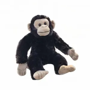 High Quality Gorilla Plush Toys Stuffed Lifelike Sitting Pose Monkey Orangutan Doll Warm Cuddly Children Companion Animal