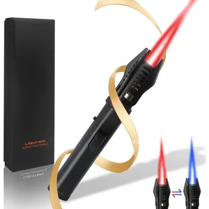 Lightsaber Torch Lighter – Butane Refillable Kitchen Torch, Adjustable Flame Torch, Windproof Blow Torch, Safety Lock, for BBQ, Brulee, Cooking – Unique Lighter Gift for Fest(Gas Not Included)