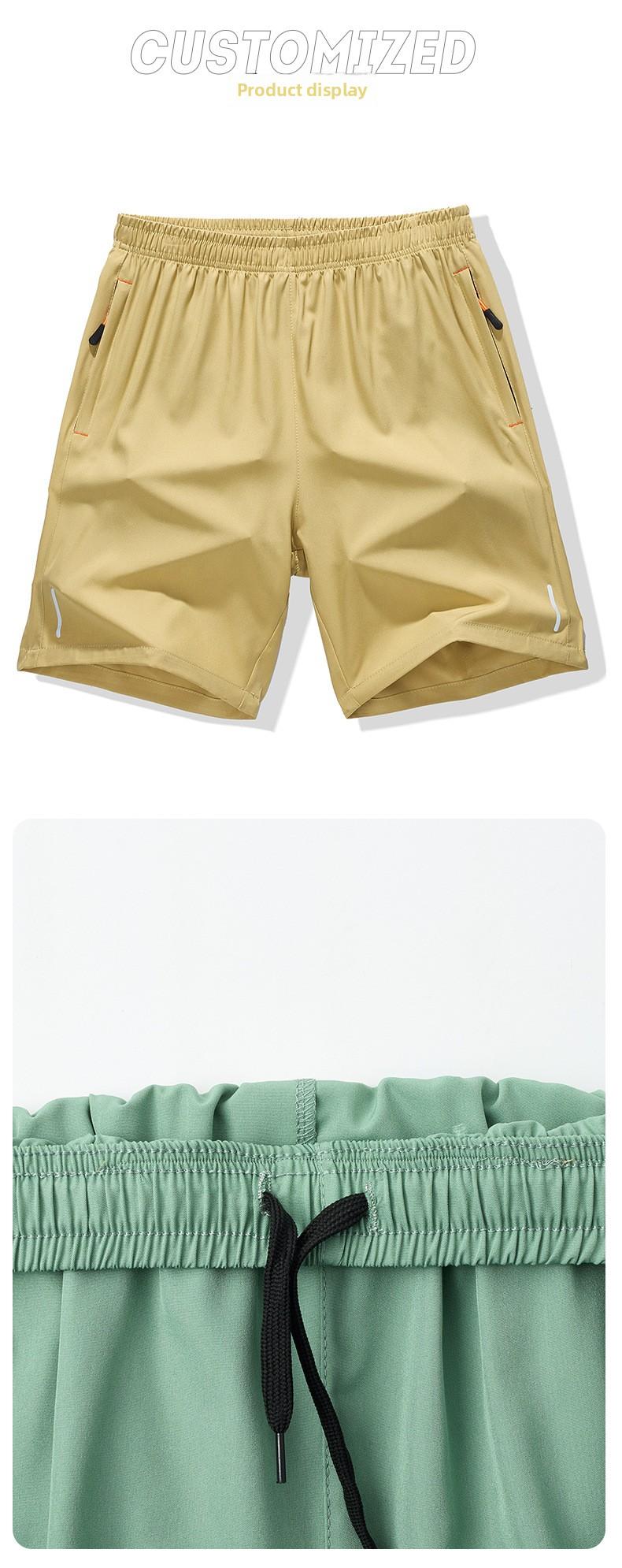 Wholesale casual beach shorts, ice silk men's plus-size shorts, summer thin running sports loose shorts Menswear Tropical