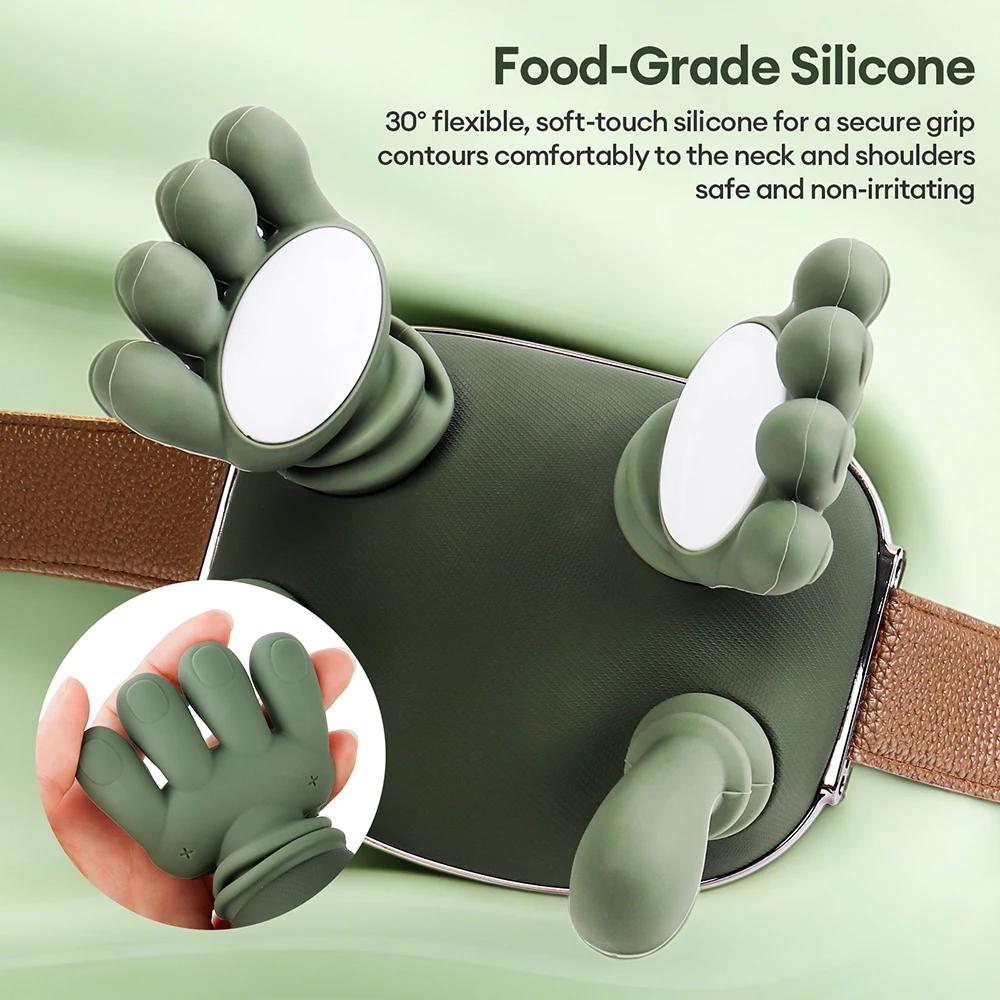 NEW Neck and shoulder massager, simulating human hand green color, wireless electric finger pressure 4D kneading massage