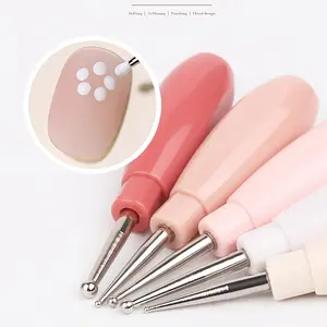 Cross-Border New Building Block Splicing Dotting Pen Phototherapy Nail Dotting Pen Dotting Pen Hook Flower Pen Drawing Pen Dotting Needle Supplies Nail Tools
