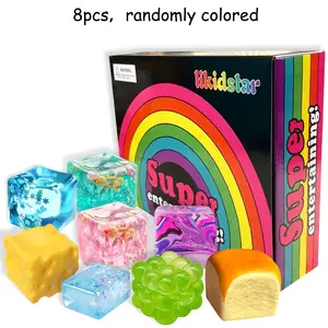 8pcs/set - Creative Stress Relief Square Series Blind Box Sensory Toy Set, Soothing Anxiety, Suitable as a Small Gift for Parties and Gatherings