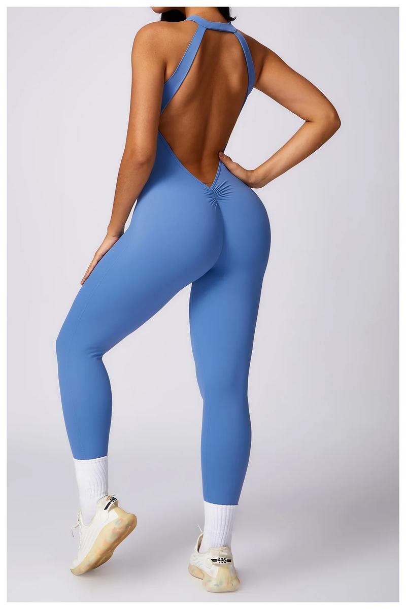 Romper Backless Set Workout Jumpsuit Fitness Bodysuit Siamese Sportswear Women Tracksuit Gym Clothes One-piece Playsuit Yoga Set