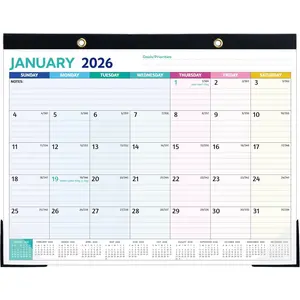 2026 Desk Calendar - Jan 2026 - Dec 2026, 12 Monthly Calendar, Large Desk Calendar 2026, 14.6'' x 11.5'',  Desk/Wall Calendar with To-do Lists, Desk Pad, Ruled Blocks, Corner Protectors