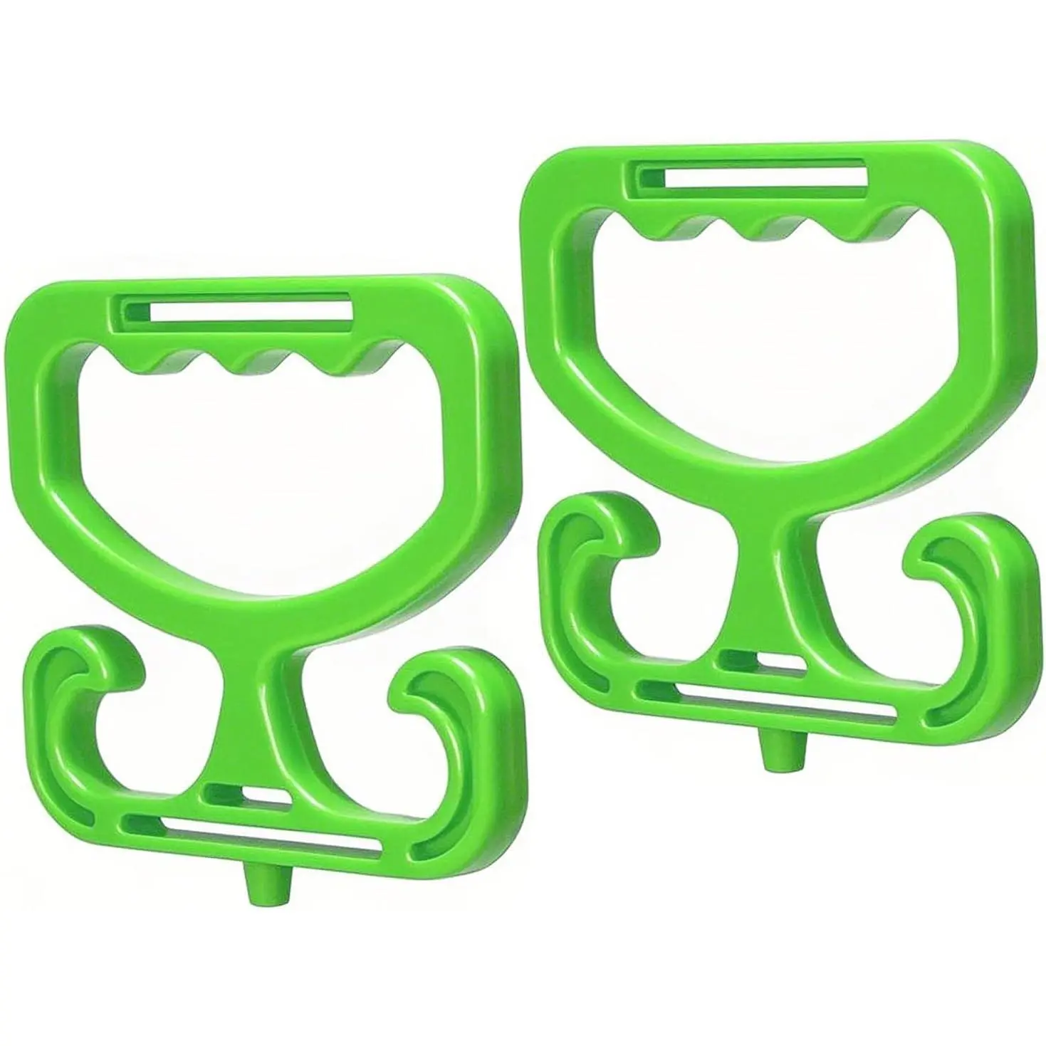 2-Pack Grocery Bag Carrier, Heavy Duty Grocery Bag Holder, Each Holds Up to 100lbs, Comfortable Grip for Carrying Shopping Bags, Grocery Bags, Buckets, Shopper Accessories, Green