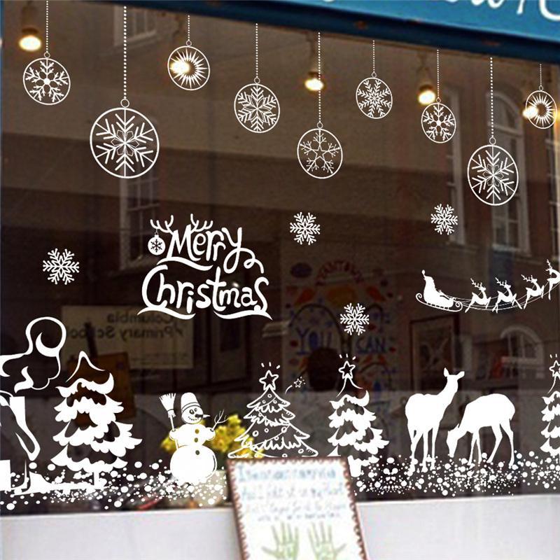 Celebrate Christmas Wall Stickers For Store Office Home Decoration White Xmas Festival Theme Wall Mural Art Diy Window Decals Celebrate Christmas Wall Stickers For Store Office Home Decoration White Xmas Festival Theme Wall Mural Art Diy Window Decals