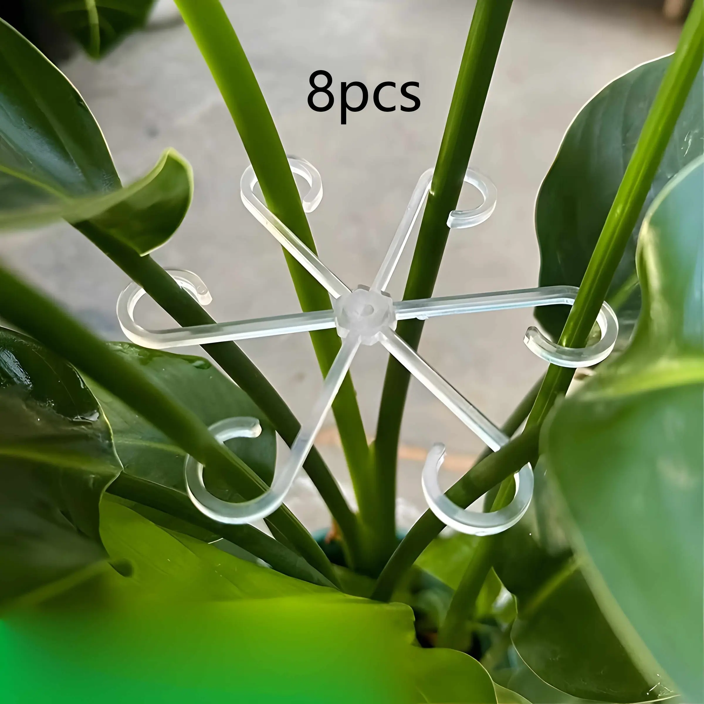 8-Piece Turtle-Shaped Bamboo Stand Set, Anti-Fall Plant Support, Spring Rain Branch Holder, Garden Flower Greenery Stabilizer