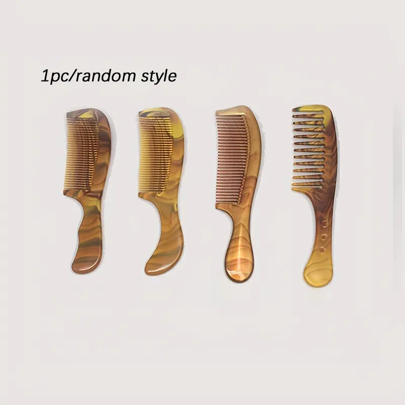 Camouflage Hair Comb, Fine Tooth Detangling Brush, Styling Tool for Home Salon, Hotel, Travel, Random Style, 1 Piece