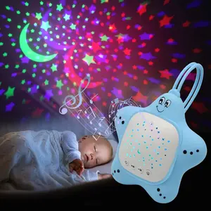 Portable Baby White Noise Sound Machine, Rechargeable Baby Soother with Projector Night Light  Deep Restful Sleep, Sleep Sound Aid Soother Calming Music  Travel,Nursery,Bedroom,Car,Crib Toys