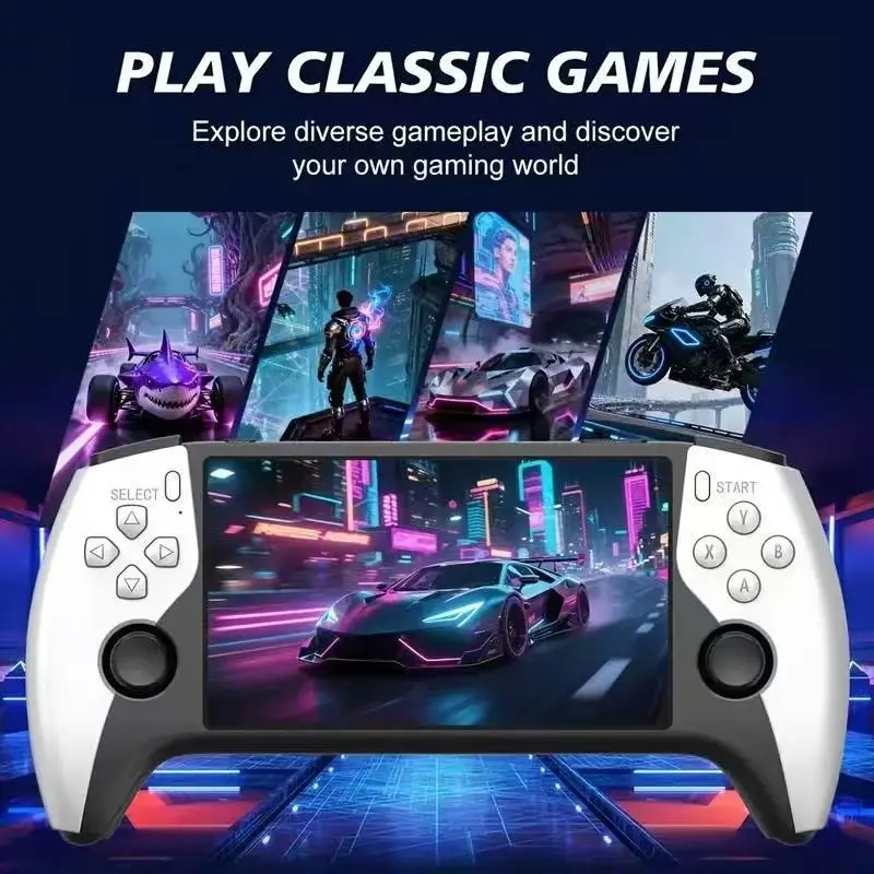 2026 New Sf3500 Upgrade Handheld Game Console, 5-Inch IPS Full HD Screen, 3000mah Long Battery Life, Compact Portable Gaming System